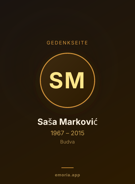 Gedenkportrait von Saša Marković