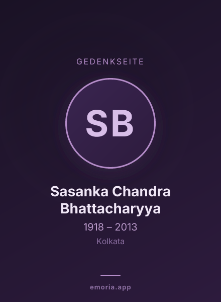 Gedenkportrait von Sasanka Chandra Bhattacharyya