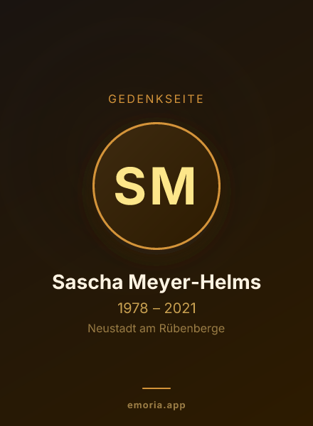 Gedenkportrait von Sascha Meyer-Helms