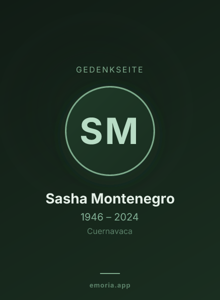 Gedenkportrait von Sasha Montenegro