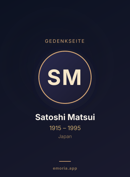 Gedenkportrait von Satoshi Matsui
