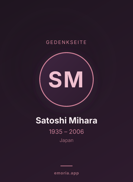 Gedenkportrait von Satoshi Mihara