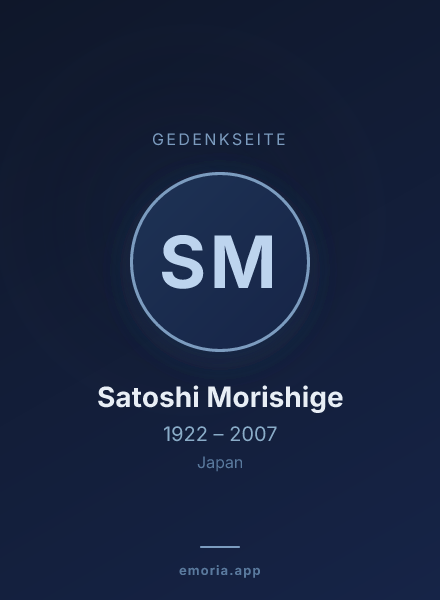 Gedenkportrait von Satoshi Morishige