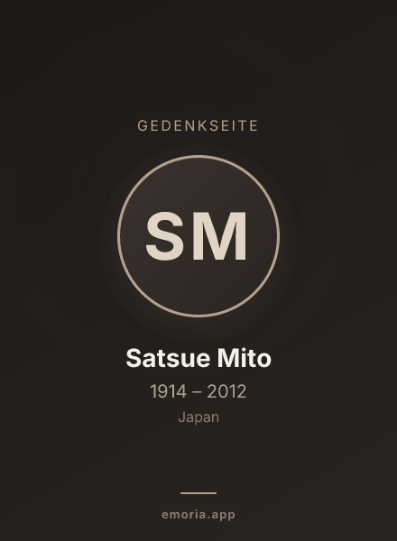 Gedenkportrait von Satsue Mito