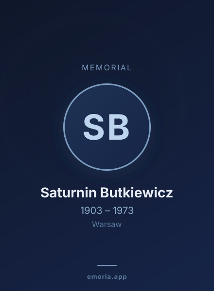 Memorial portrait of Saturnin Butkiewicz
