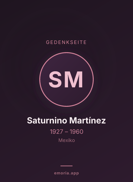Gedenkportrait von Saturnino Martínez