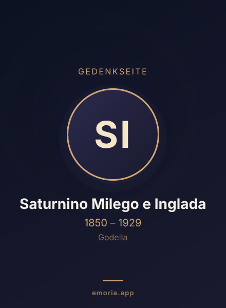 Gedenkportrait von Saturnino Milego e Inglada