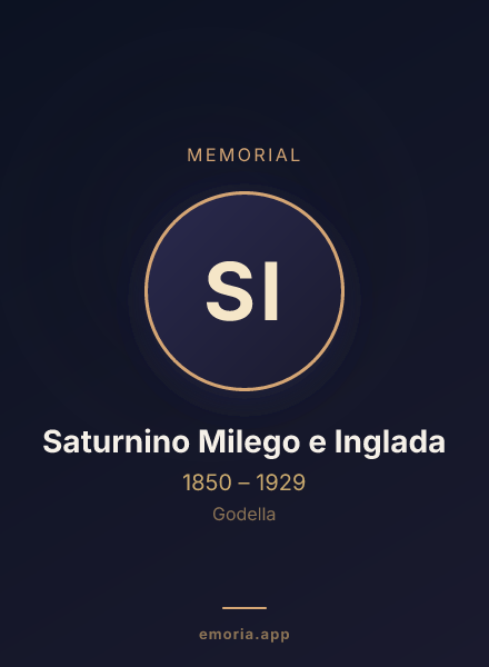 Memorial portrait of Saturnino Milego e Inglada