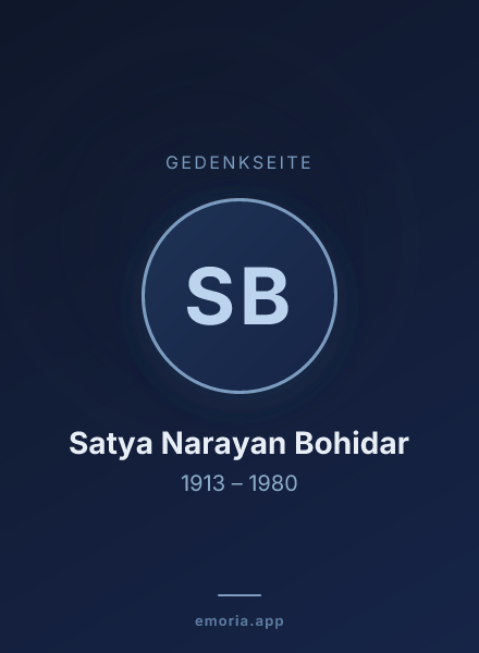 Gedenkportrait von Satya Narayan Bohidar
