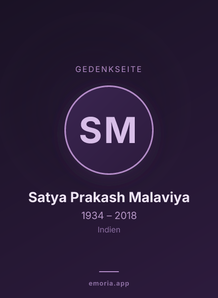 Gedenkportrait von Satya Prakash Malaviya