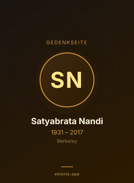 Gedenkportrait von Satyabrata Nandi