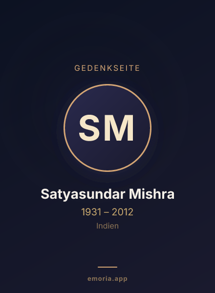 Gedenkportrait von Satyasundar Mishra