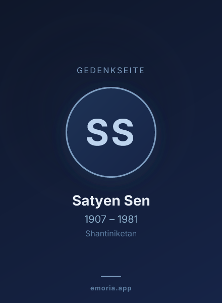 Gedenkportrait von Satyen Sen