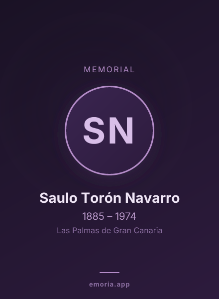 Memorial portrait of Saulo Torón Navarro
