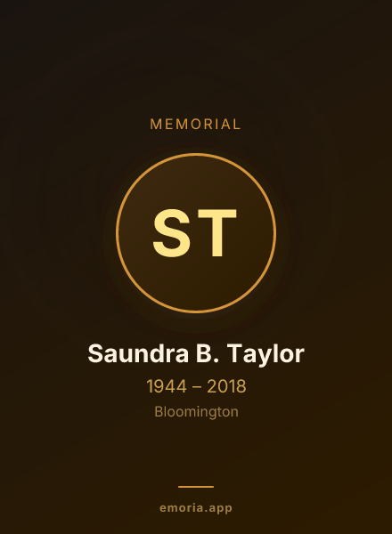 Memorial portrait of Saundra B. Taylor