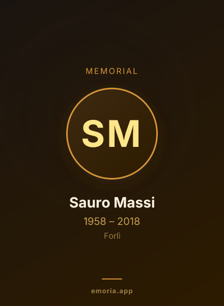 Memorial portrait of Sauro Massi