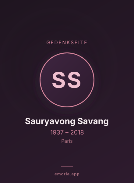 Gedenkportrait von Sauryavong Savang