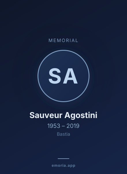 Memorial portrait of Sauveur Agostini