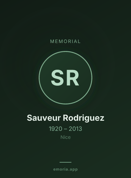 Memorial portrait of Sauveur Rodriguez