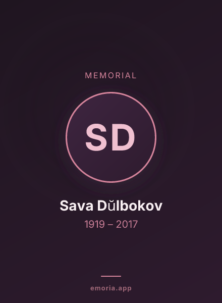 Memorial portrait of Sava Dŭlbokov