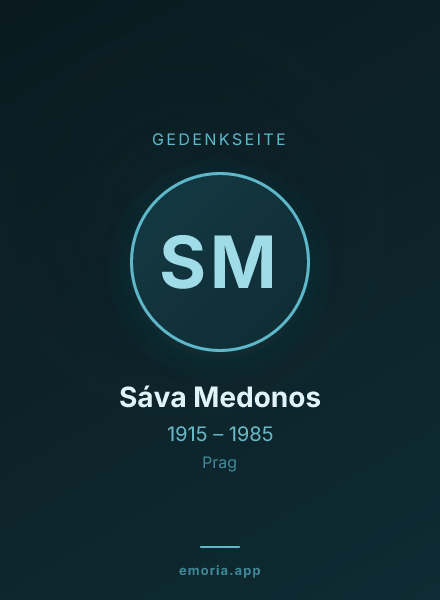 Gedenkportrait von Sáva Medonos