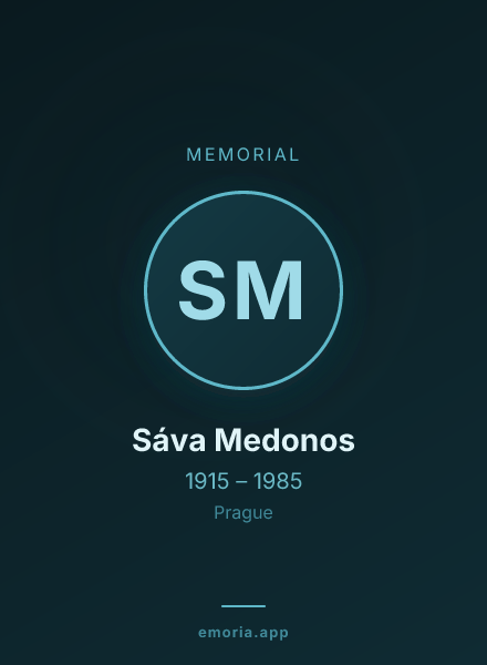 Memorial portrait of Sáva Medonos