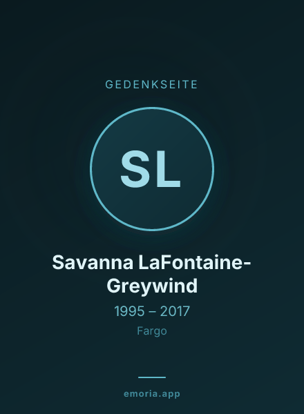 Gedenkportrait von Savanna LaFontaine-Greywind