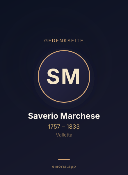 Gedenkportrait von Saverio Marchese
