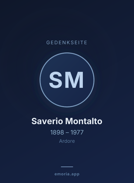 Gedenkportrait von Saverio Montalto