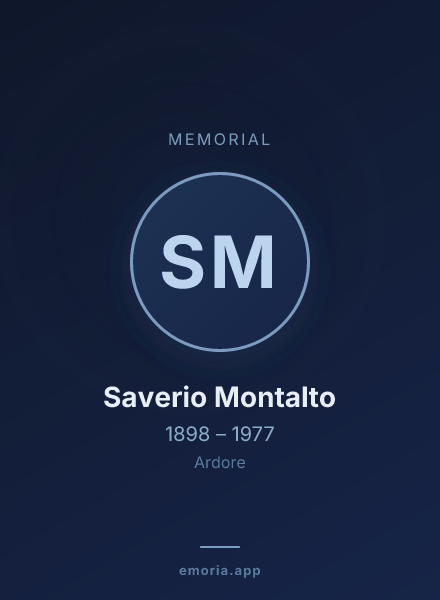 Memorial portrait of Saverio Montalto