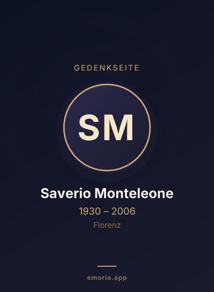 Gedenkportrait von Saverio Monteleone