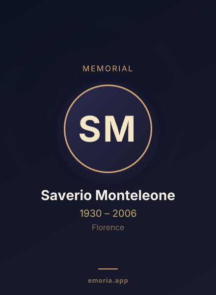 Memorial portrait of Saverio Monteleone