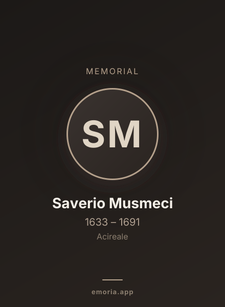 Memorial portrait of Saverio Musmeci