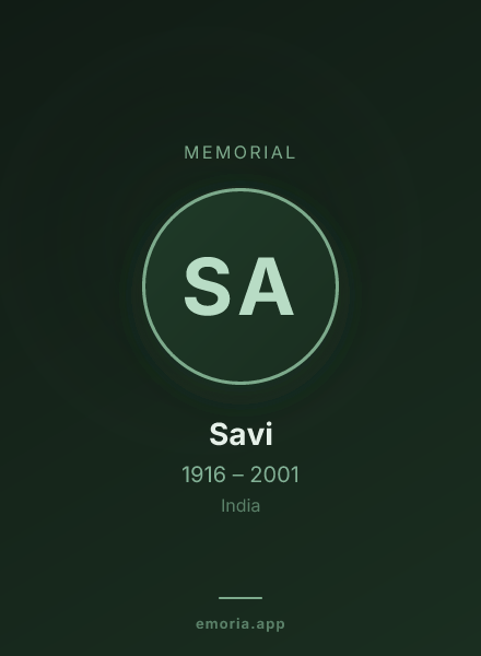Memorial portrait of Savi