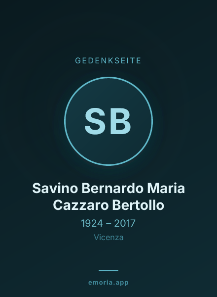 Gedenkportrait von Savino Bernardo Maria Cazzaro Bertollo