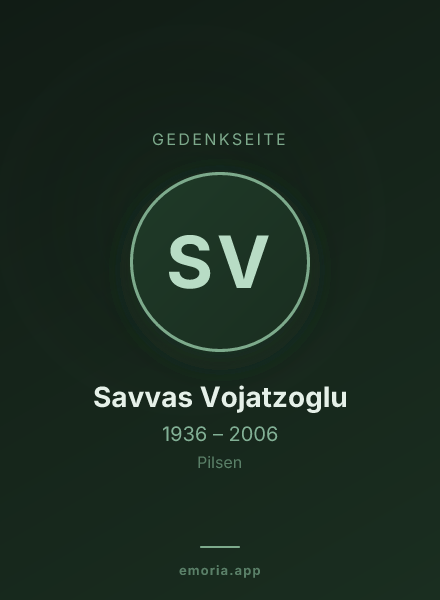 Gedenkportrait von Savvas Vojatzoglu