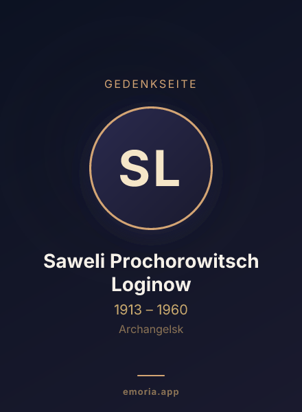 Gedenkportrait von Saweli Prochorowitsch Loginow