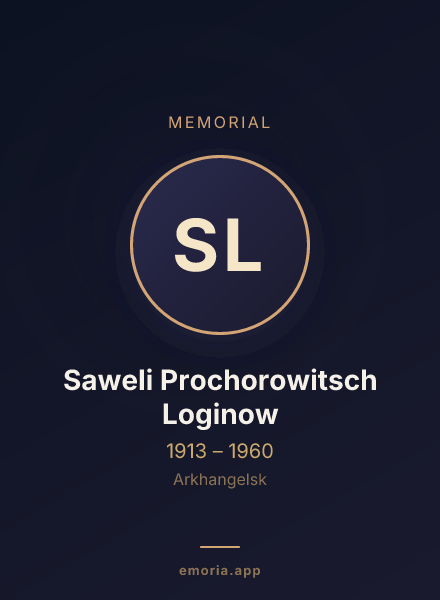 Memorial portrait of Saweli Prochorowitsch Loginow