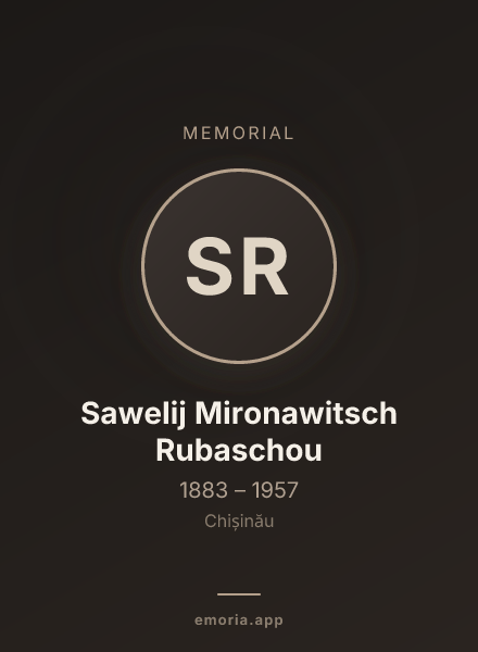 Memorial portrait of Sawelij Mironawitsch Rubaschou