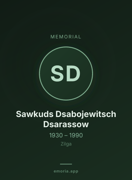 Memorial portrait of Sawkuds Dsabojewitsch Dsarassow