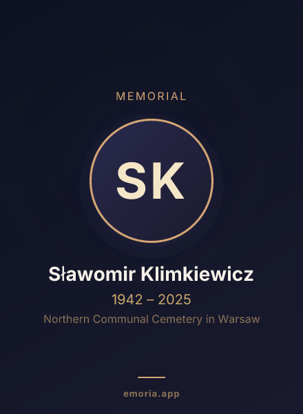 Memorial portrait of Sławomir Klimkiewicz