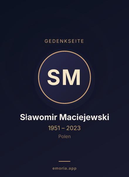 Gedenkportrait von Sławomir Maciejewski