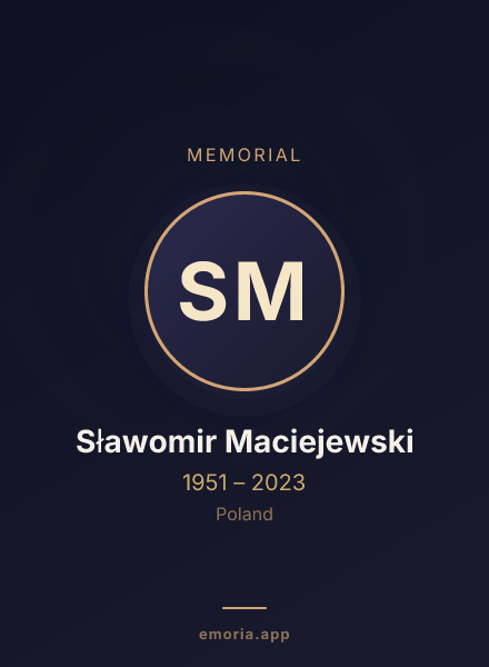 Memorial portrait of Sławomir Maciejewski