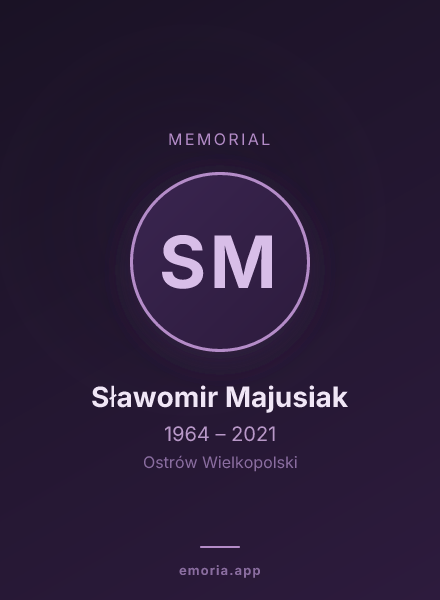 Memorial portrait of Sławomir Majusiak