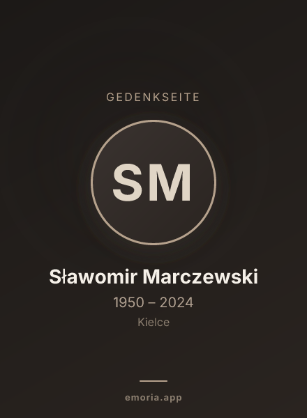 Gedenkportrait von Sławomir Marczewski