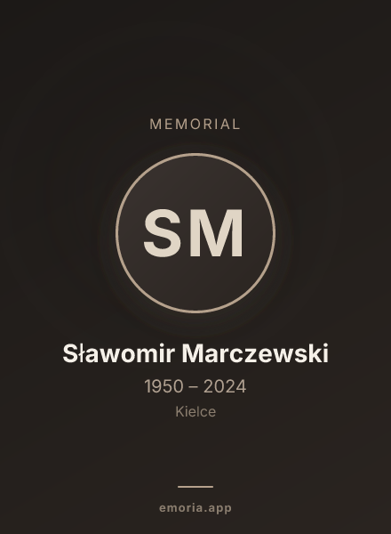 Memorial portrait of Sławomir Marczewski