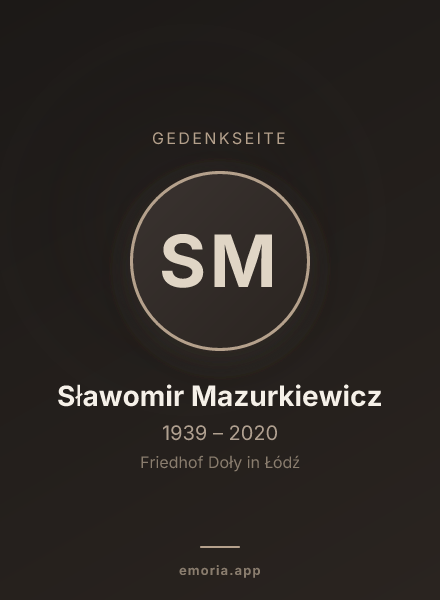 Gedenkportrait von Sławomir Mazurkiewicz