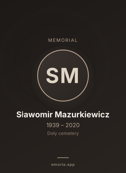 Memorial portrait of Sławomir Mazurkiewicz