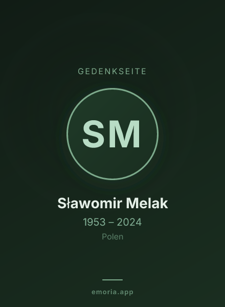 Gedenkportrait von Sławomir Melak