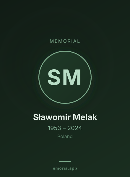 Memorial portrait of Sławomir Melak